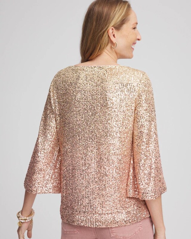 Ombre Sequin Tee - image 3